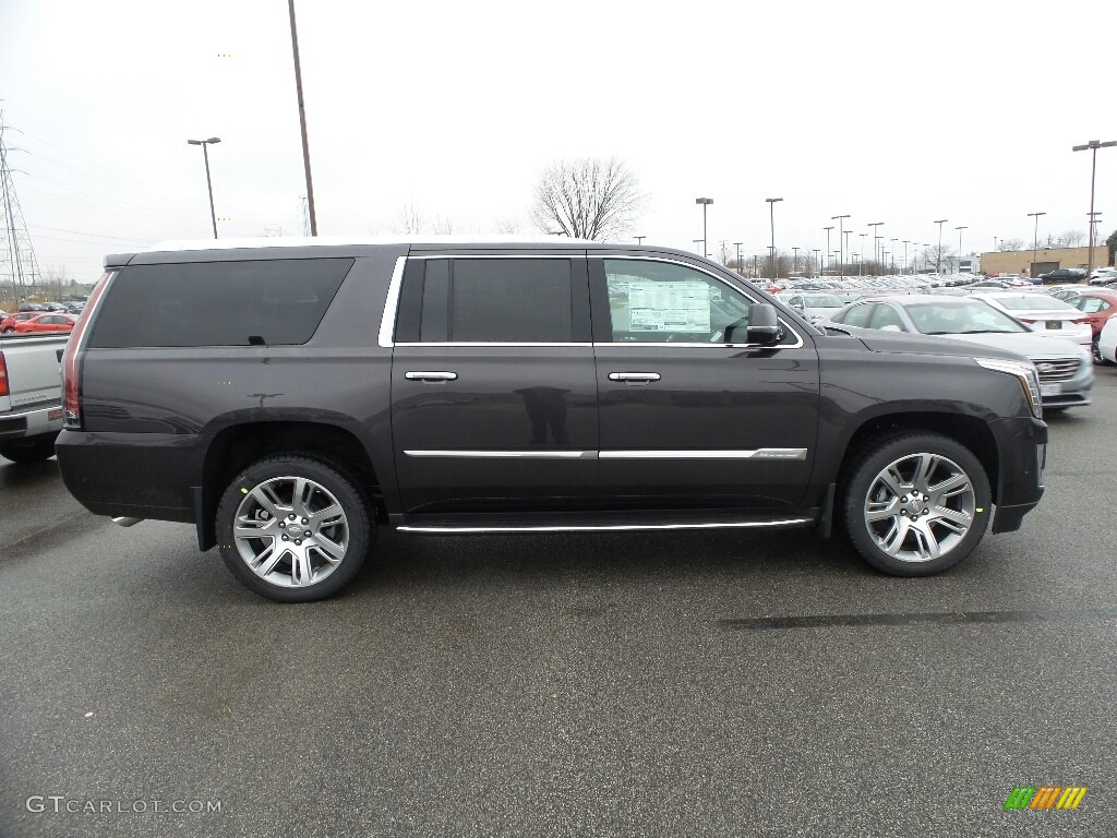 Dark Granite Metallic 2017 Cadillac Escalade ESV Luxury 4WD Exterior Photo #118212104