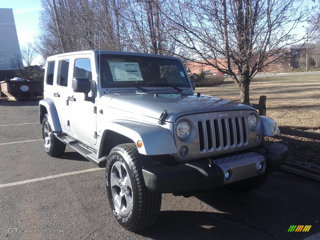 2017 Wrangler Unlimited Sahara 4x4 - Billet Silver Metallic / Black/Dark Saddle photo #4