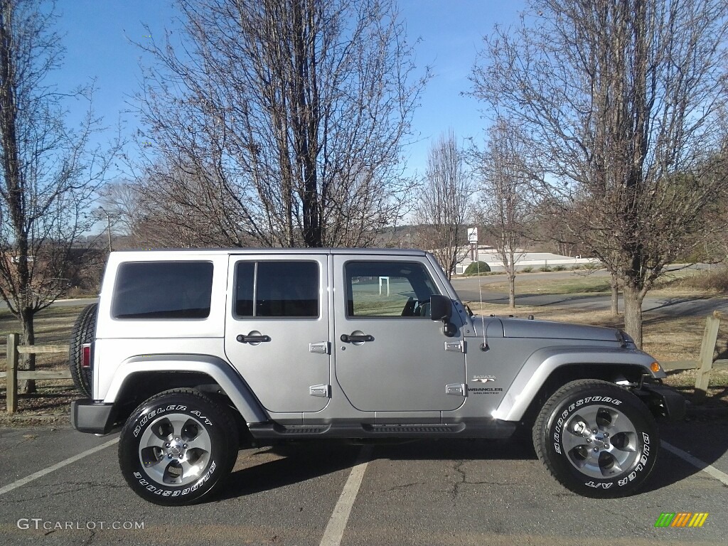 2017 Wrangler Unlimited Sahara 4x4 - Billet Silver Metallic / Black/Dark Saddle photo #5