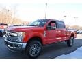 2017 Race Red Ford F350 Super Duty Lariat Crew Cab 4x4  photo #3