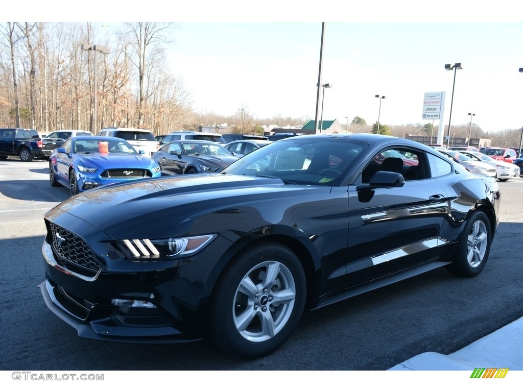 Shadow Black 2017 Ford Mustang V6 Coupe Exterior Photo #118214234