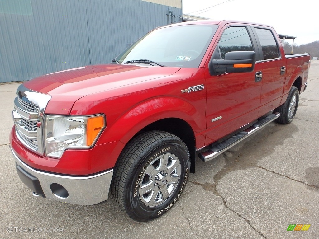 2014 F150 XLT SuperCrew 4x4 - Race Red / Steel Grey photo #6