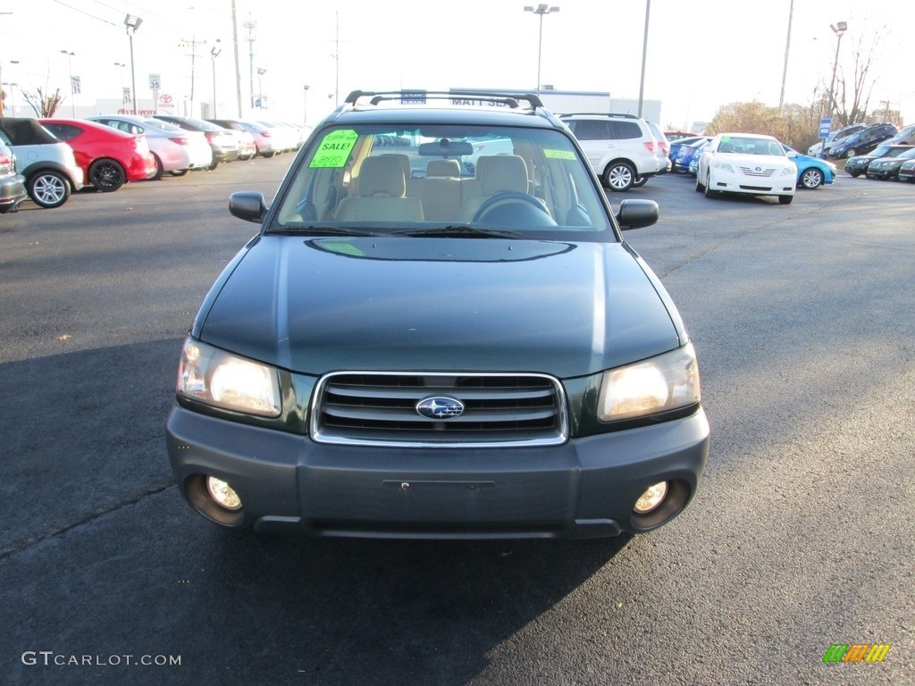 2004 Forester 2.5 X - Woodland Green Pearl / Beige photo #3