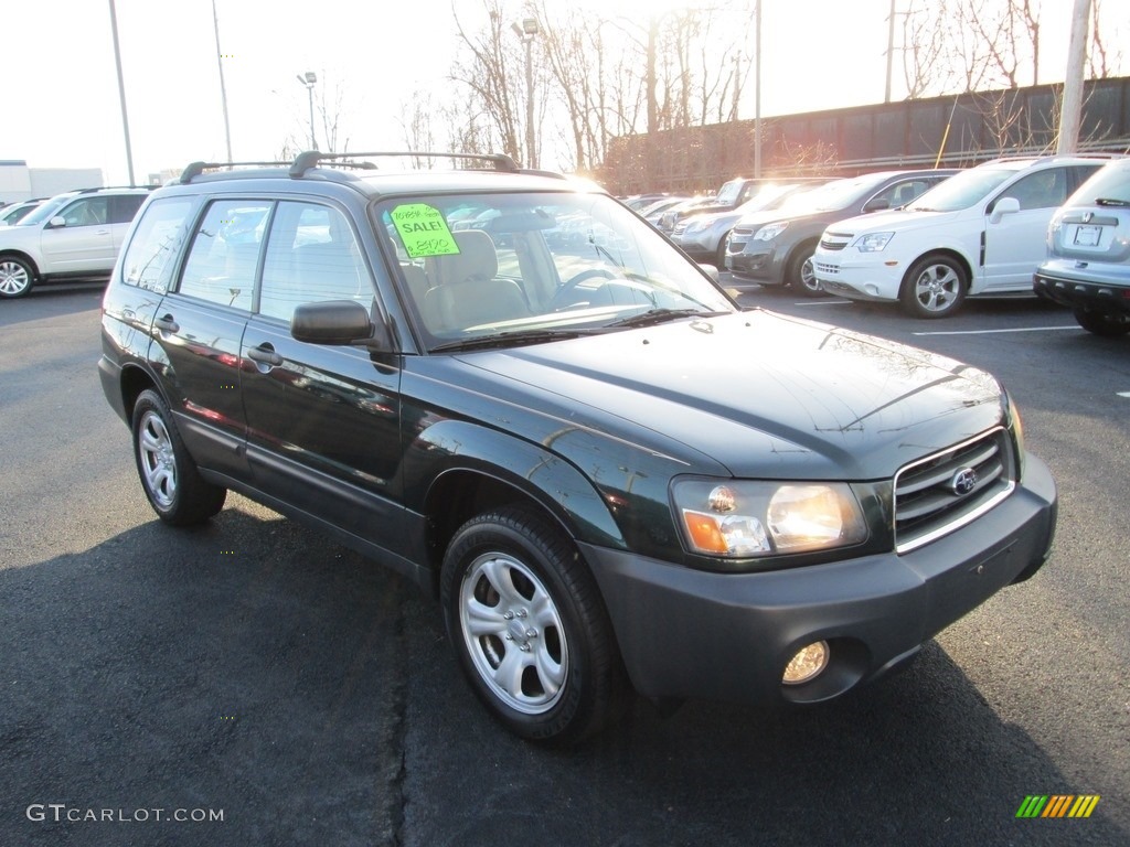 2004 Forester 2.5 X - Woodland Green Pearl / Beige photo #4