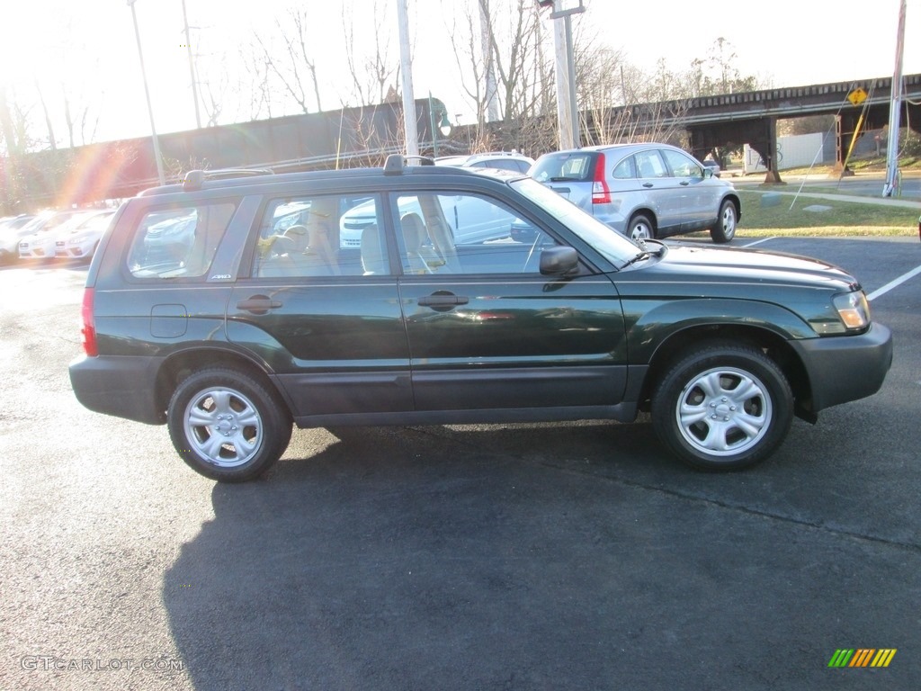 2004 Forester 2.5 X - Woodland Green Pearl / Beige photo #5