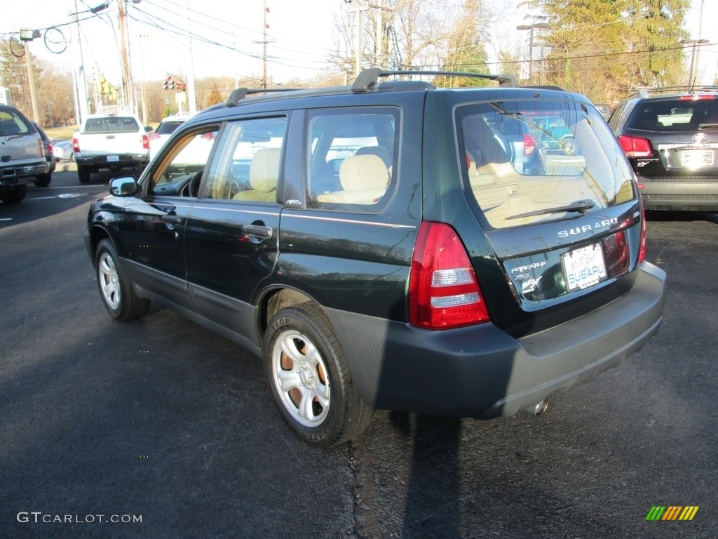2004 Forester 2.5 X - Woodland Green Pearl / Beige photo #8