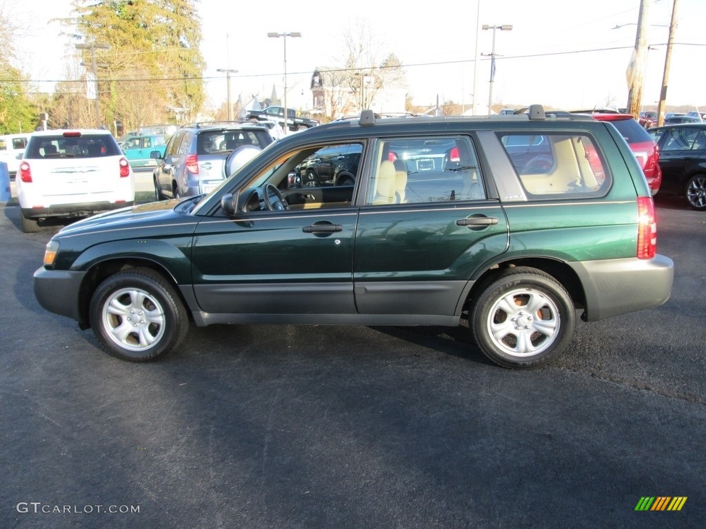 2004 Forester 2.5 X - Woodland Green Pearl / Beige photo #9