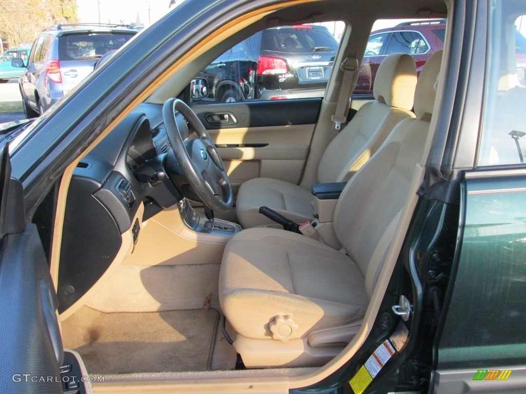 2004 Forester 2.5 X - Woodland Green Pearl / Beige photo #12