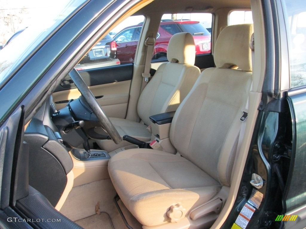 2004 Forester 2.5 X - Woodland Green Pearl / Beige photo #15