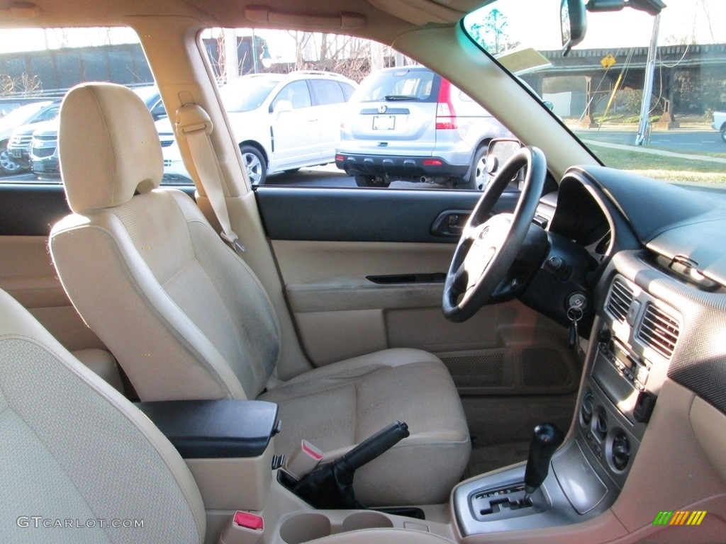 2004 Forester 2.5 X - Woodland Green Pearl / Beige photo #16