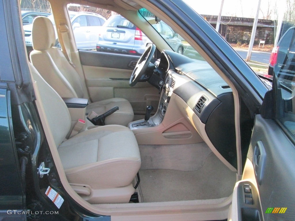 2004 Forester 2.5 X - Woodland Green Pearl / Beige photo #17