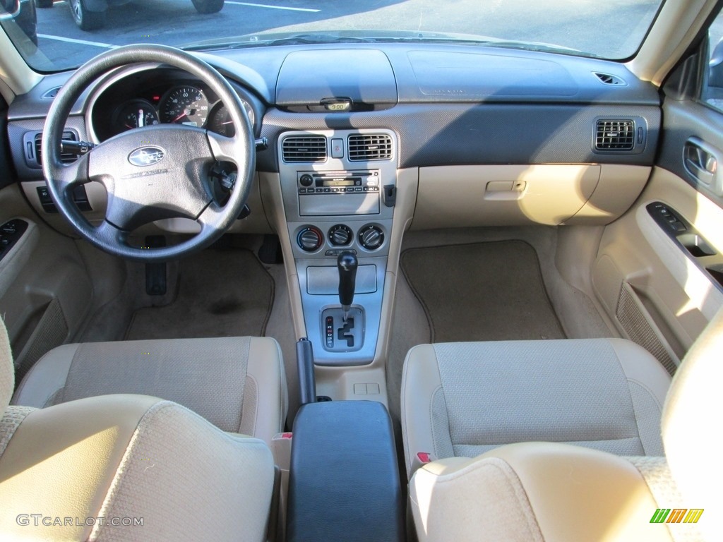 2004 Forester 2.5 X - Woodland Green Pearl / Beige photo #23