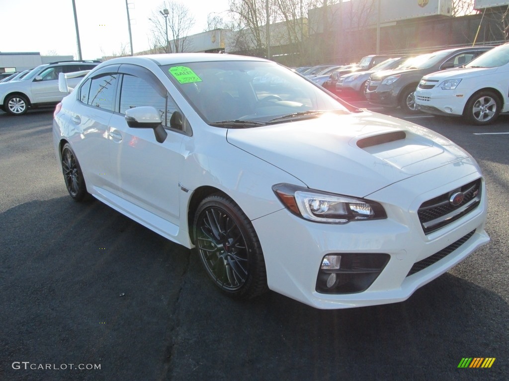 2016 WRX STI - Crystal White Pearl / Carbon Black photo #4