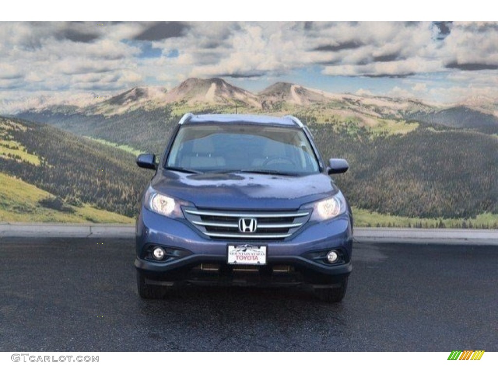 2014 CR-V EX-L AWD - Twilight Blue Metallic / Gray photo #4