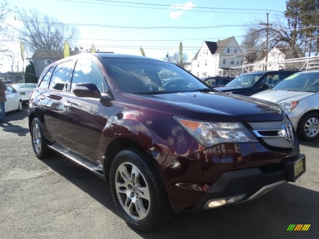 2007 MDX Technology - Dark Cherry Red Pearl / Ebony photo #3