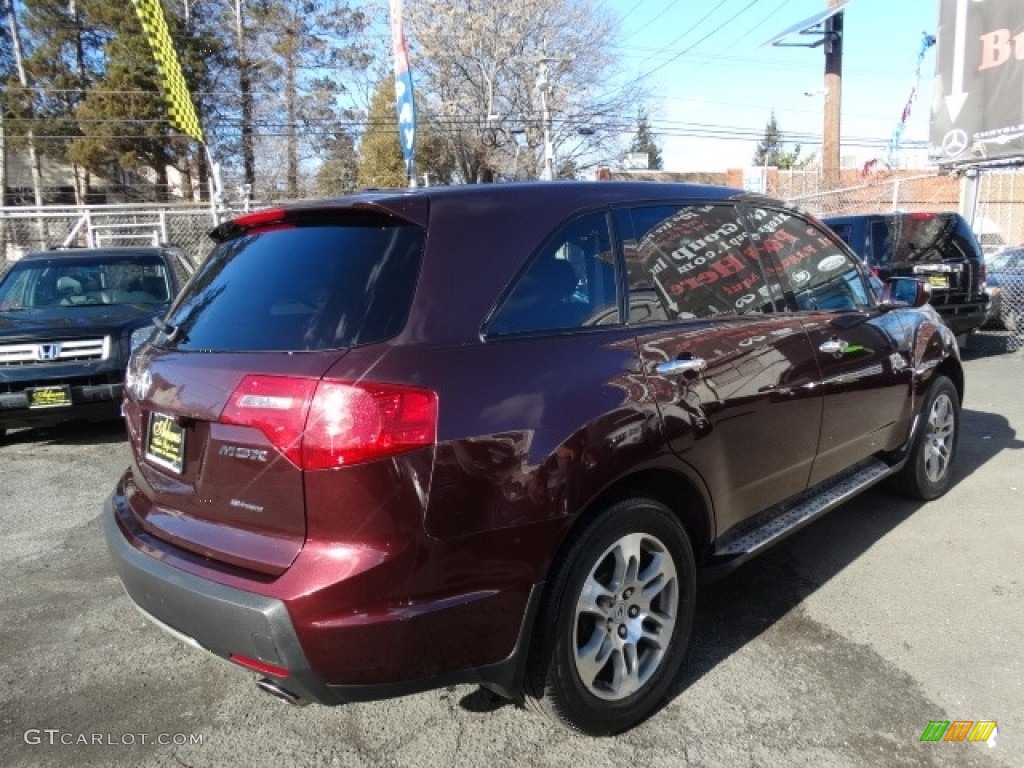 2007 MDX Technology - Dark Cherry Red Pearl / Ebony photo #5