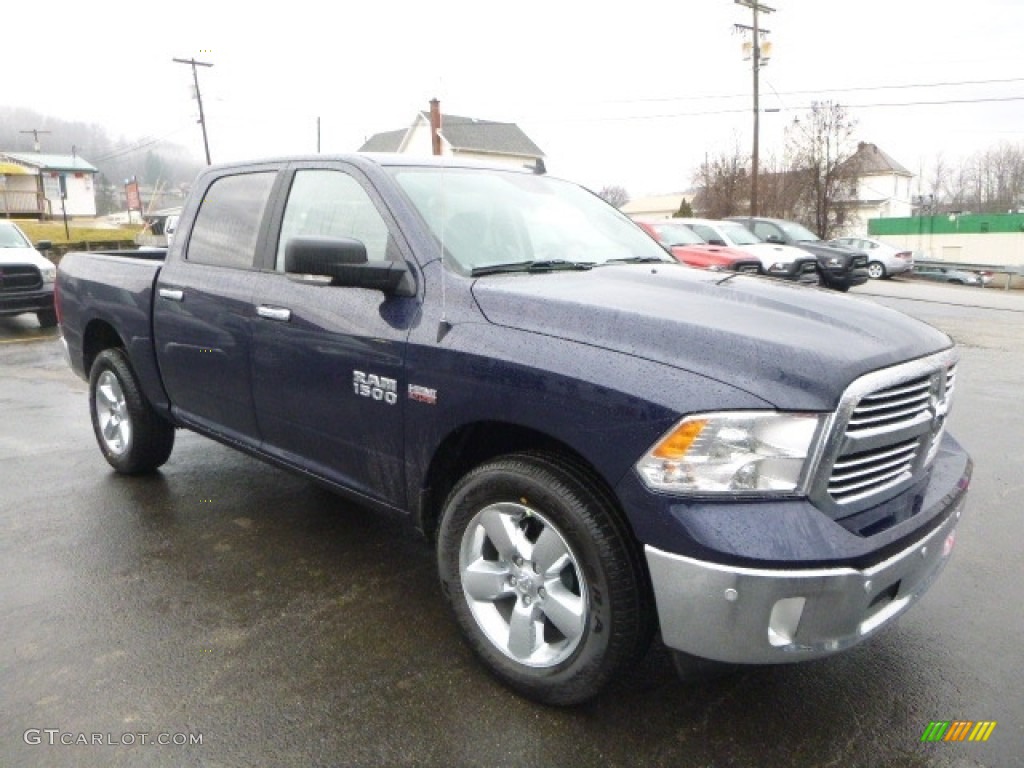 2017 1500 Big Horn Crew Cab 4x4 - True Blue Pearl / Black/Diesel Gray photo #12