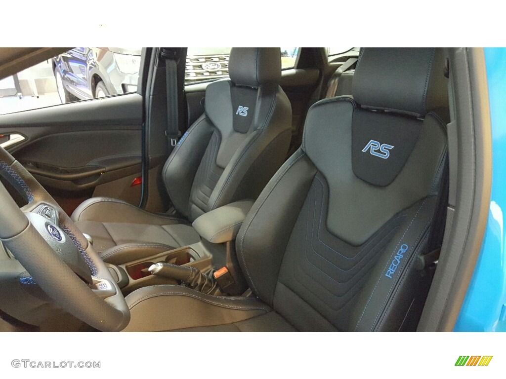 Charcoal Black Recaro Leather Interior 2017 Ford Focus RS Hatch Photo #118222604