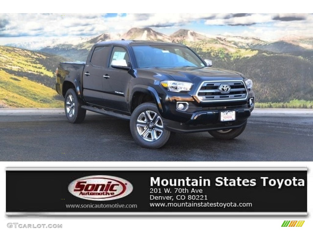 2017 Tacoma Limited Double Cab 4x4 - Black / Limited Hickory photo #1