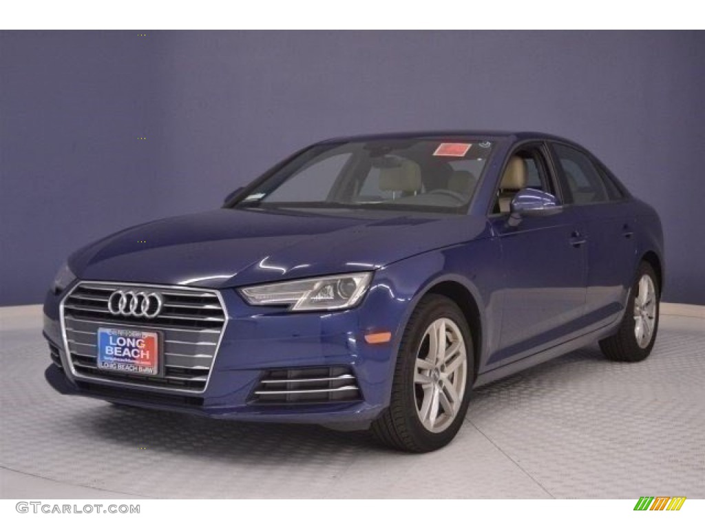 2017 A4 2.0T Premium - Scuba Blue Metallic / Atlas Beige photo #3