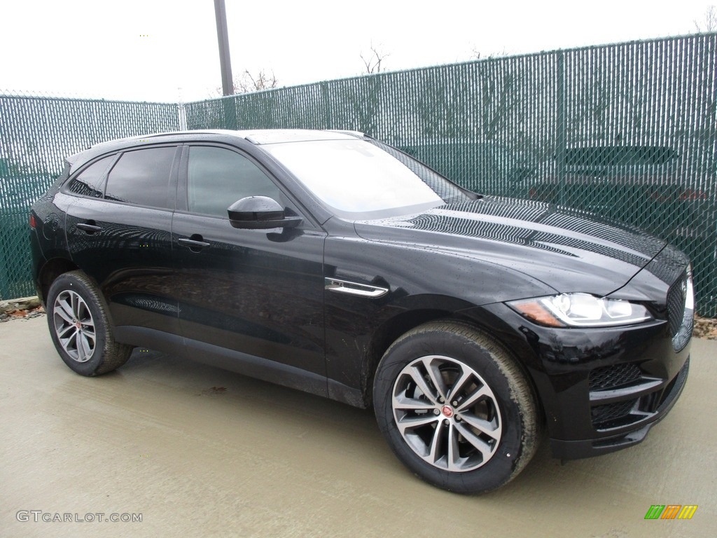 Ebony Black 2017 Jaguar F-PACE 20d AWD Premium Exterior Photo #118225745