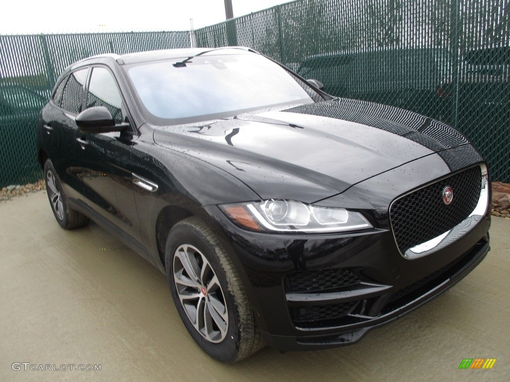 Ebony Black 2017 Jaguar F-PACE 20d AWD Premium Exterior Photo #118225874