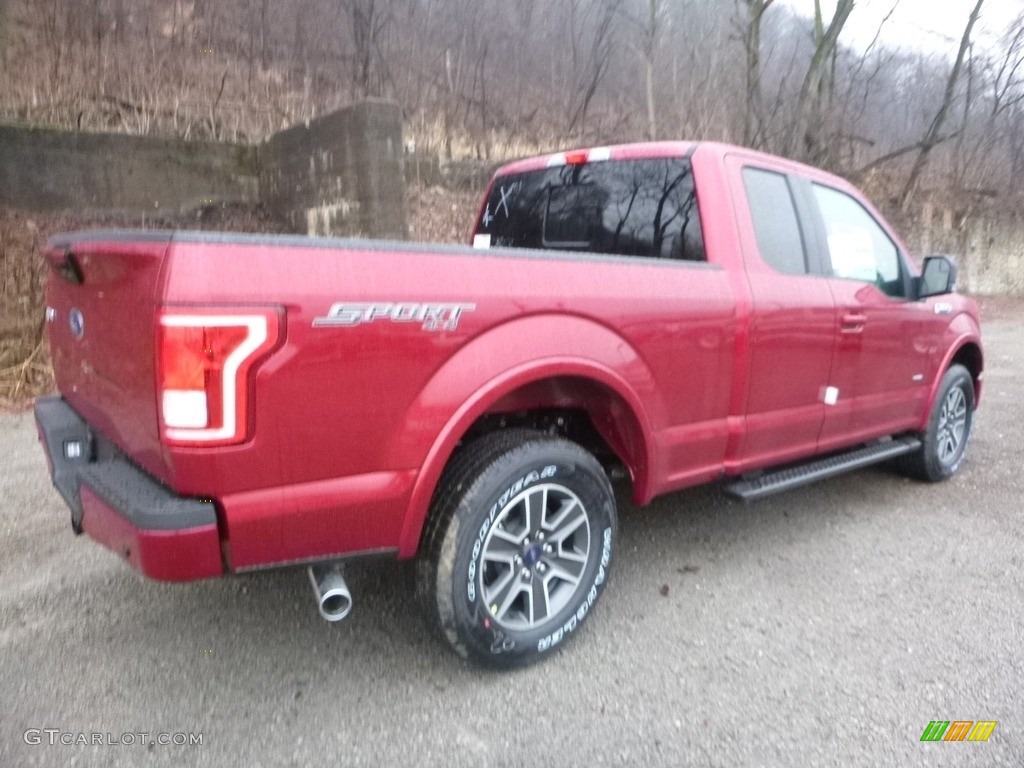 2017 F150 XLT SuperCab 4x4 - Ruby Red / Black photo #2