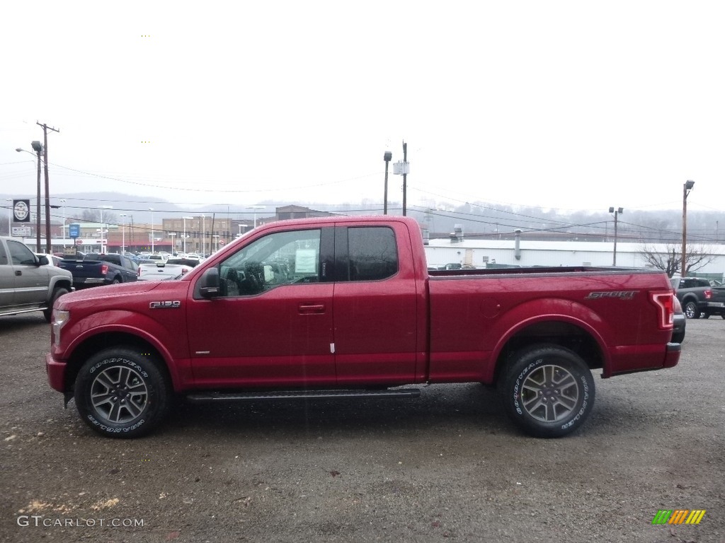 2017 F150 XLT SuperCab 4x4 - Ruby Red / Black photo #5