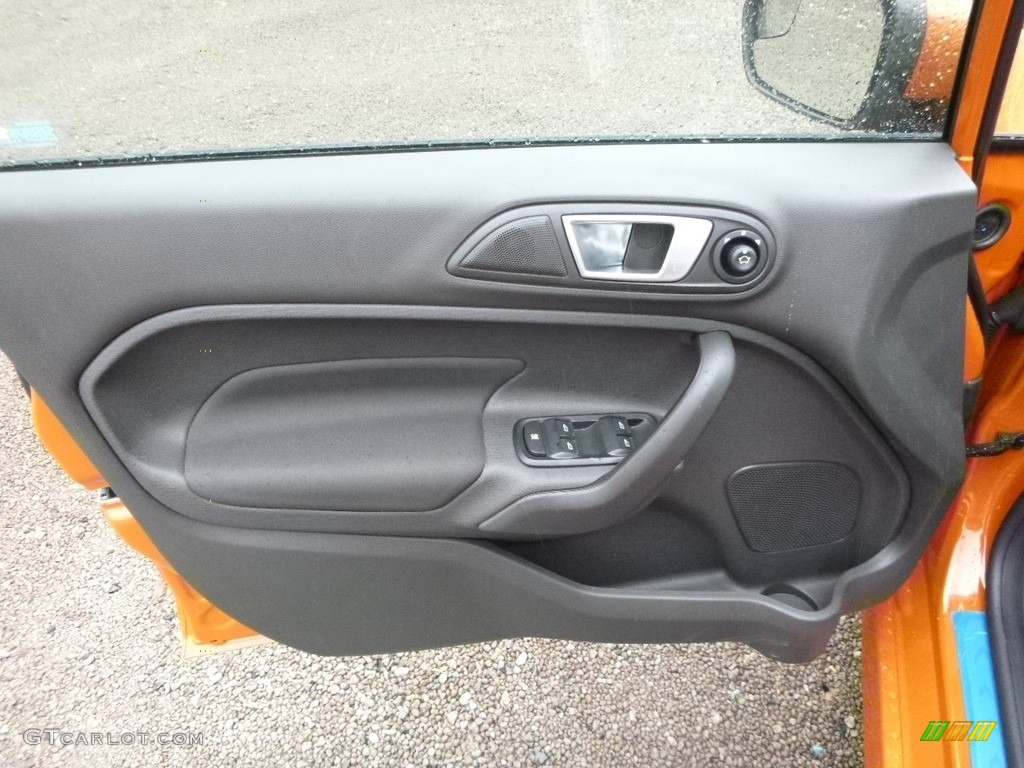 2017 Ford Fiesta ST Hatchback Charcoal Black Door Panel Photo #118229804