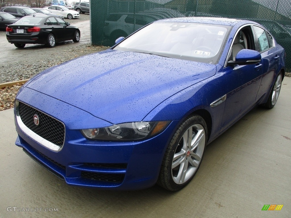 2017 XE 35t Premium AWD - Caesium Blue / Light Oyster photo #8