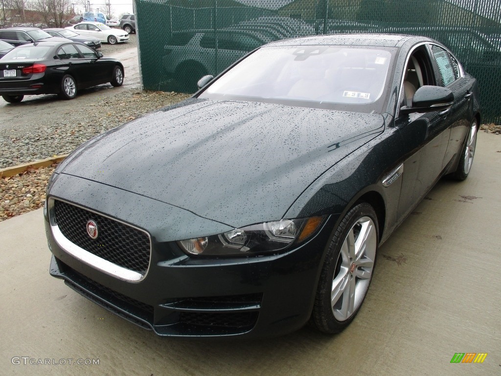 2017 XE 35t Premium AWD - British Racing Green / Jet photo #8