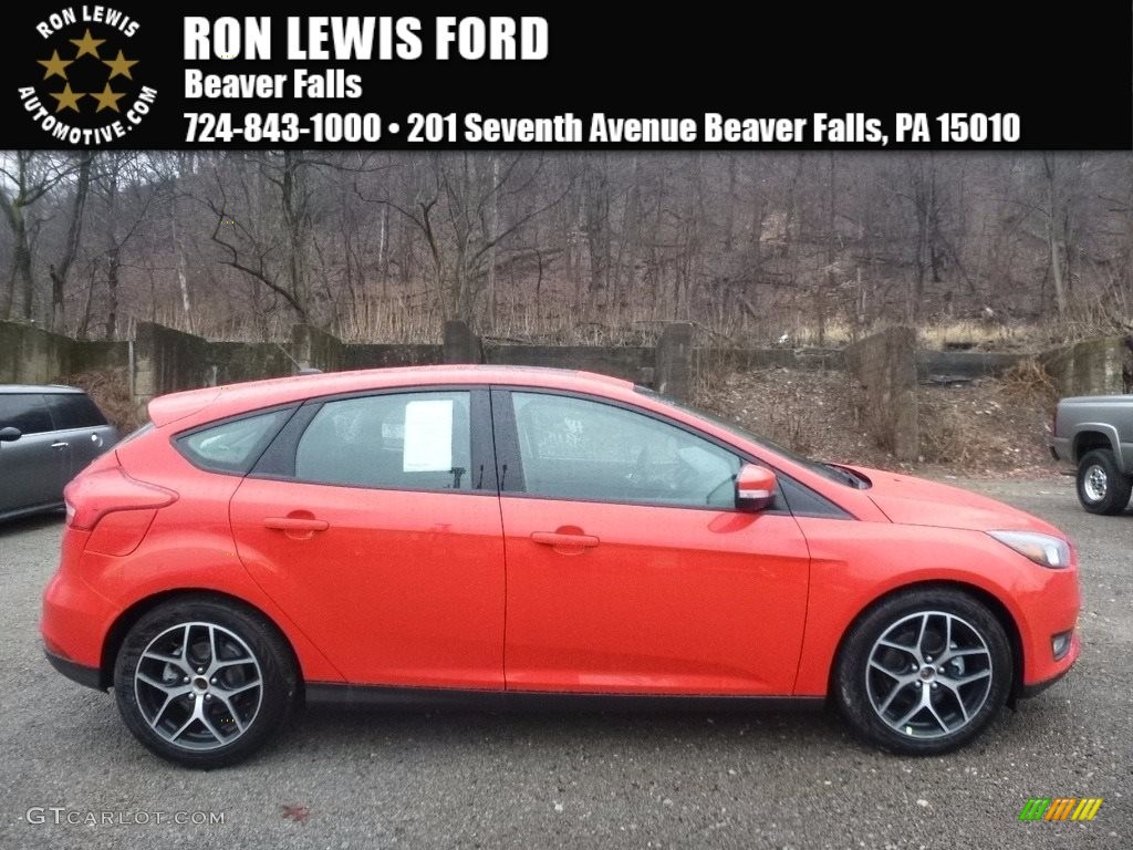 2017 Focus SEL Hatch - Race Red / Charcoal Black photo #1