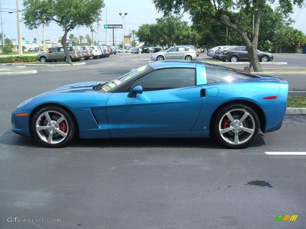 2008 Corvette Coupe - Jetstream Blue Metallic / Ebony photo #3