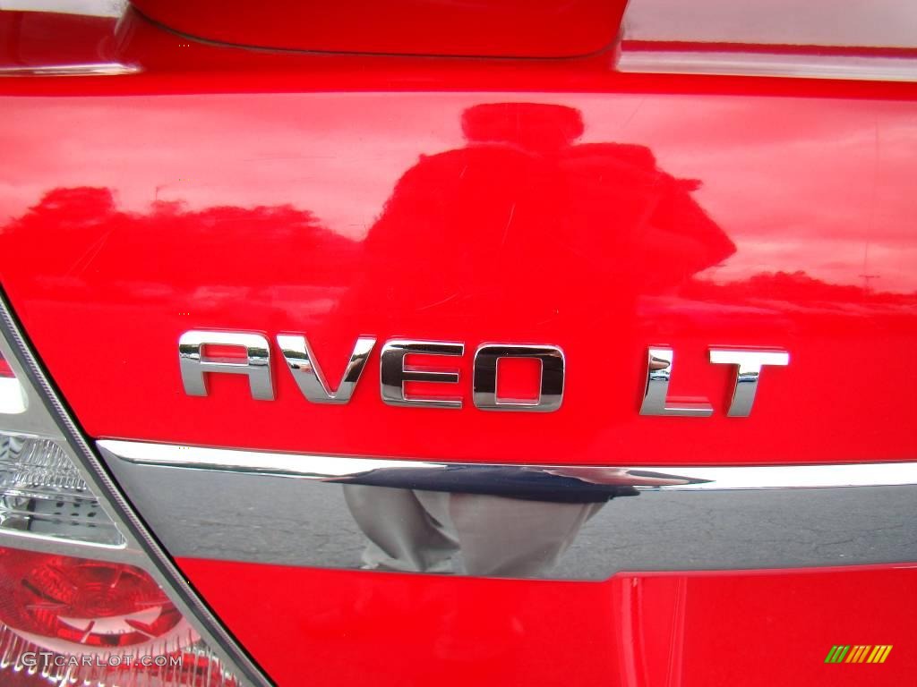 2008 Aveo LT Sedan - Victory Red / Neutral Beige photo #15