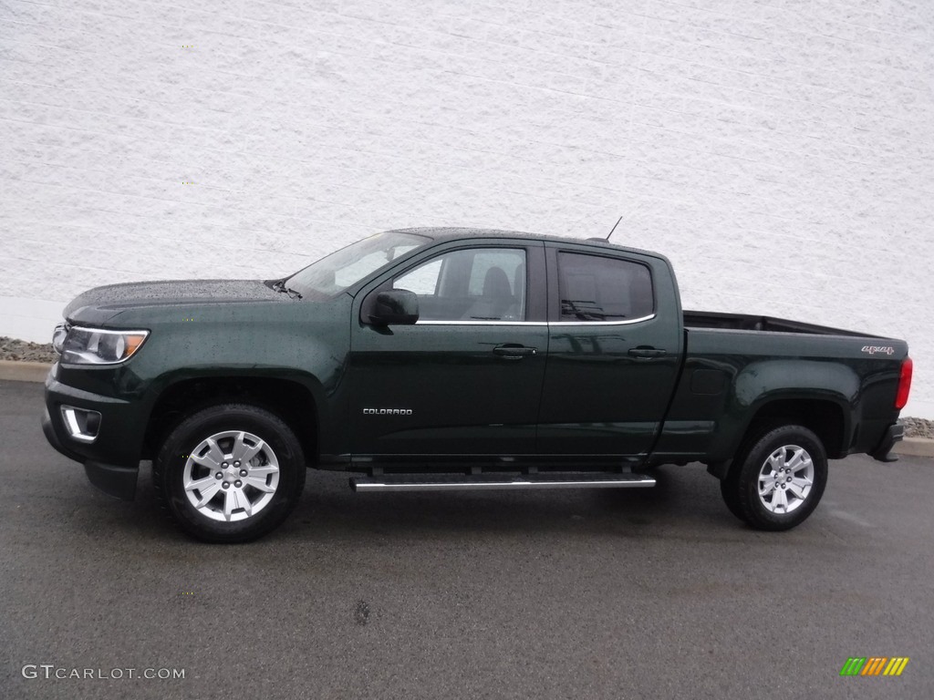 2016 Colorado LT Crew Cab 4x4 - Rainforest Green Metallic / Jet Black/Dark Ash photo #2