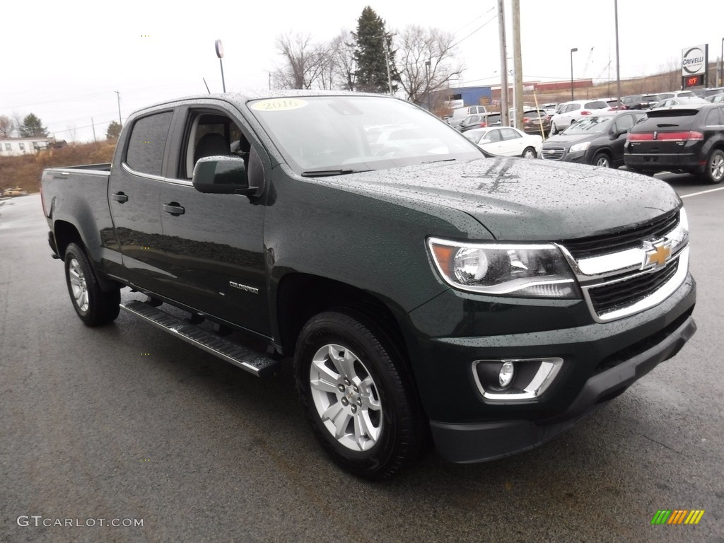 2016 Colorado LT Crew Cab 4x4 - Rainforest Green Metallic / Jet Black/Dark Ash photo #7