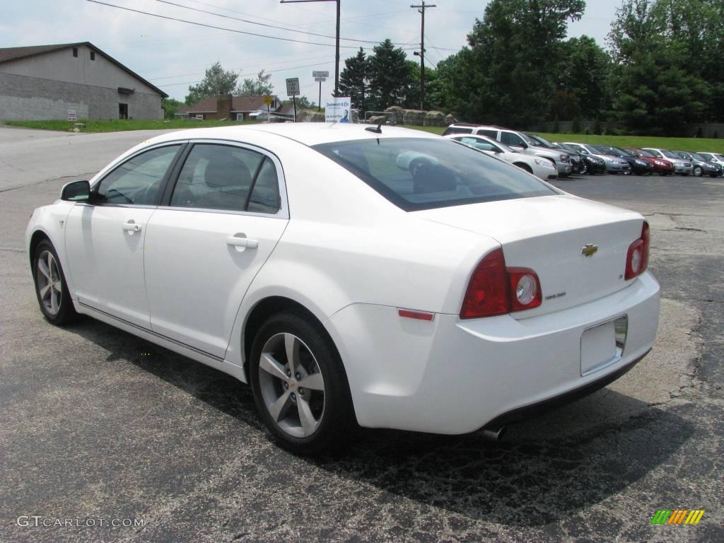 2008 Malibu LT Sedan - White / Titanium Gray photo #3