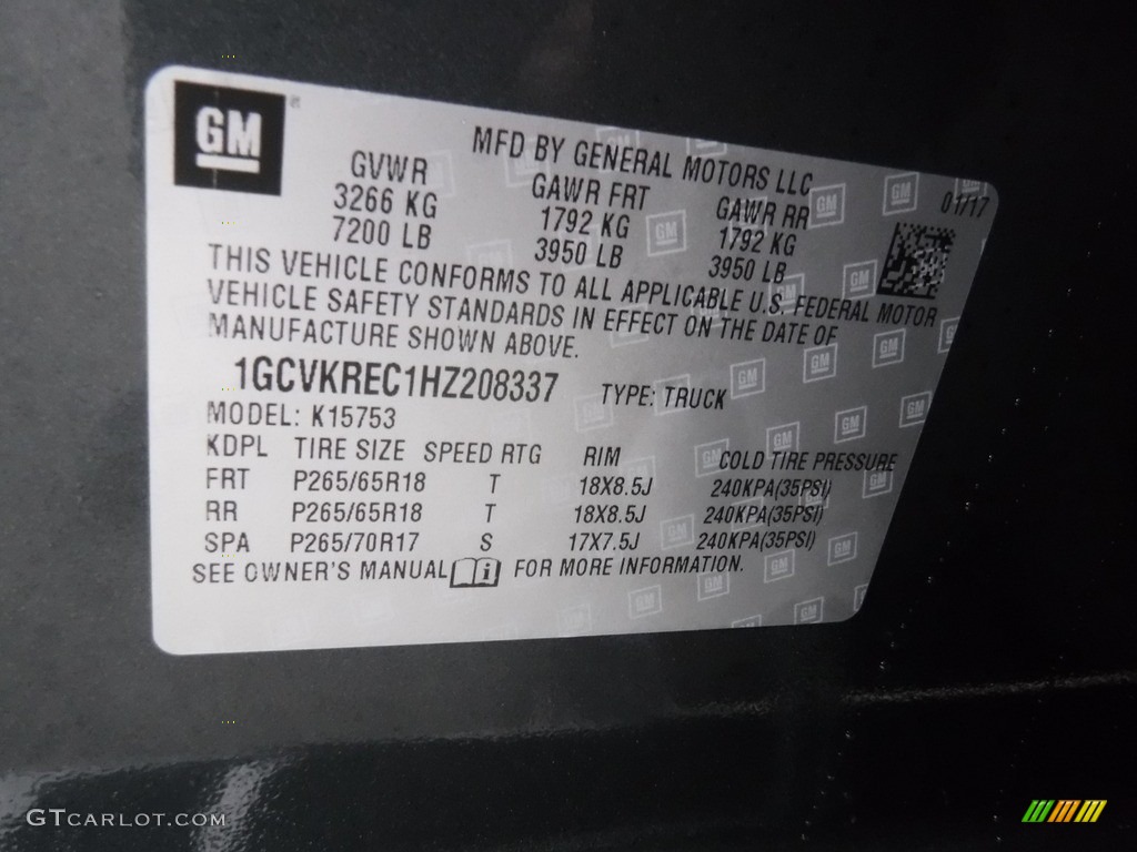 2017 Silverado 1500 LT Double Cab 4x4 - Graphite Metallic / Jet Black photo #20
