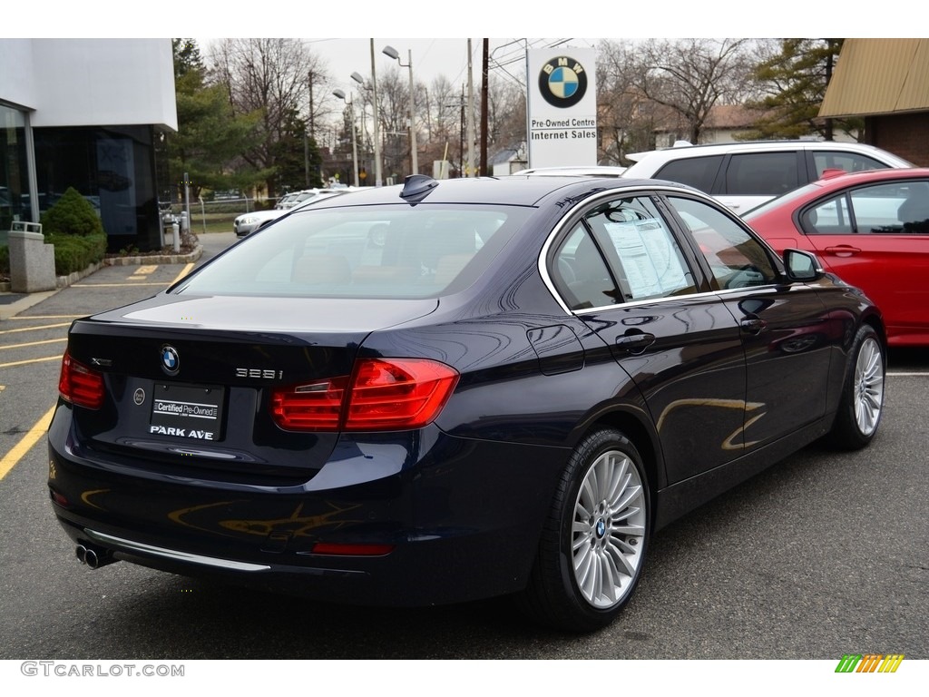 2014 3 Series 328i xDrive Sedan - Imperial Blue Metallic / Saddle Brown photo #3