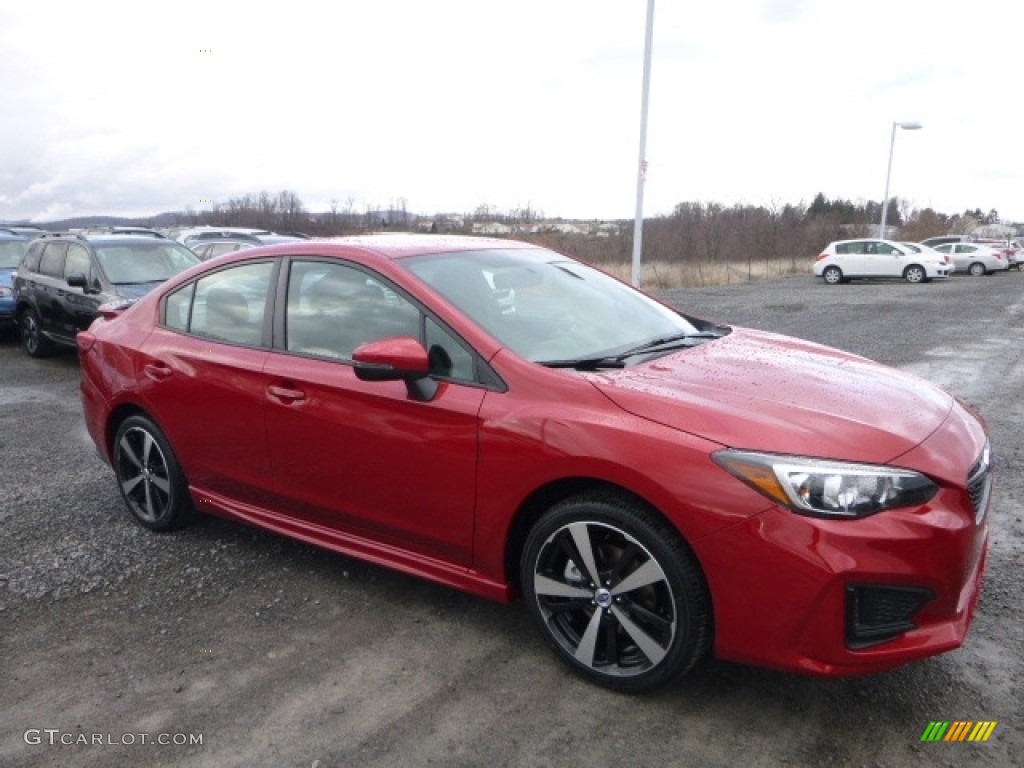 2017 Impreza 2.0i Sport 4-Door - Lithium Red Pearl / Black photo #1