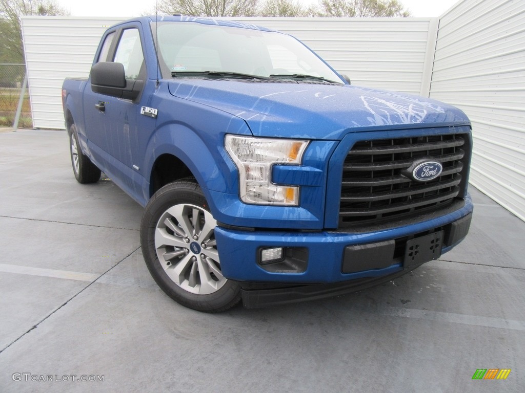 2017 F150 XL SuperCab - Lightning Blue / Black photo #2