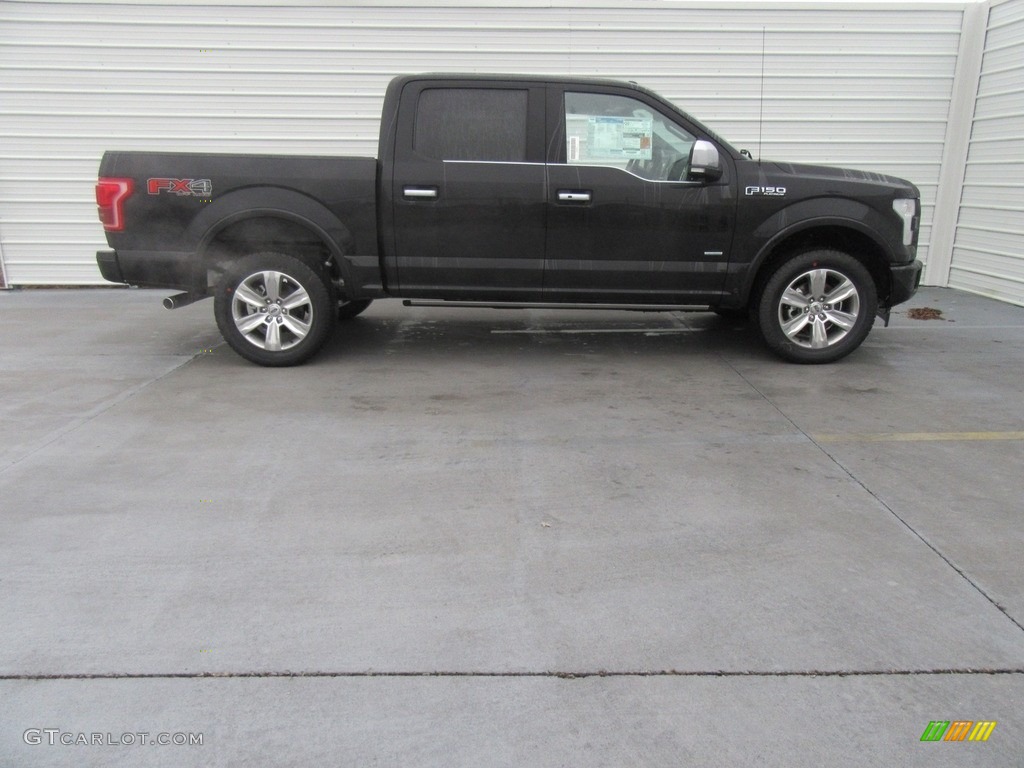 2017 F150 Platinum SuperCrew 4x4 - Shadow Black / Black photo #3