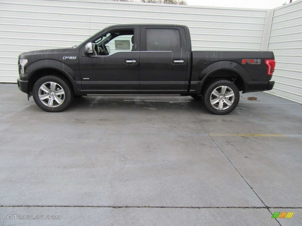 2017 F150 Platinum SuperCrew 4x4 - Shadow Black / Black photo #6
