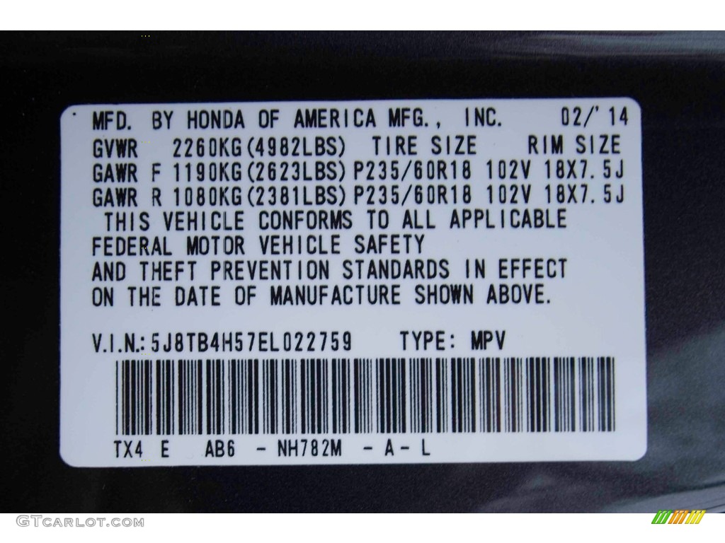 2014 RDX Technology AWD - Graphite Luster Metallic / Ebony photo #17