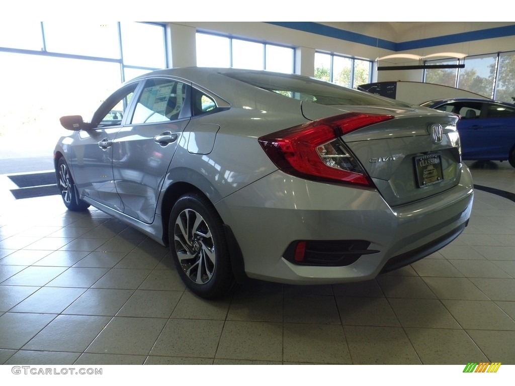 2017 Civic EX Sedan - Lunar Silver Metallic / Black photo #2