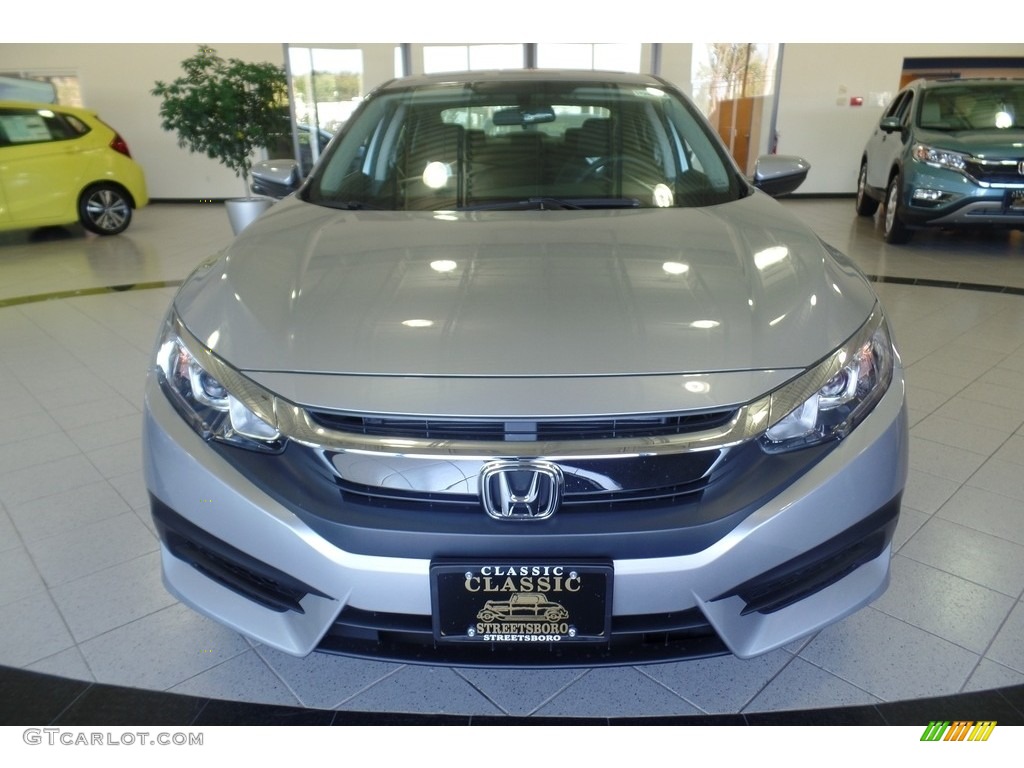 2017 Civic EX Sedan - Lunar Silver Metallic / Black photo #3