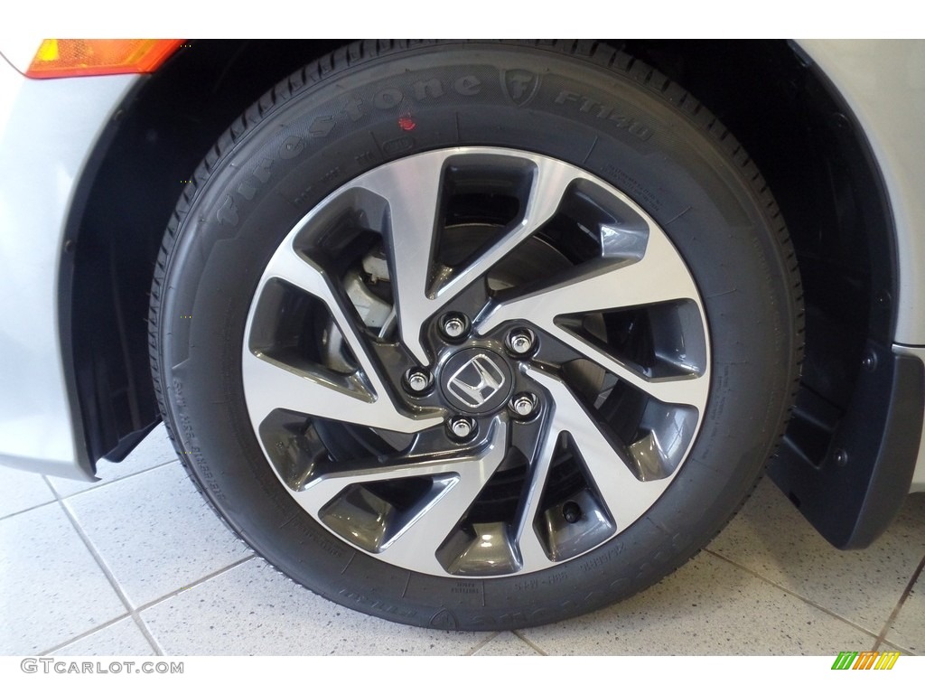 2017 Civic EX Sedan - Lunar Silver Metallic / Black photo #15