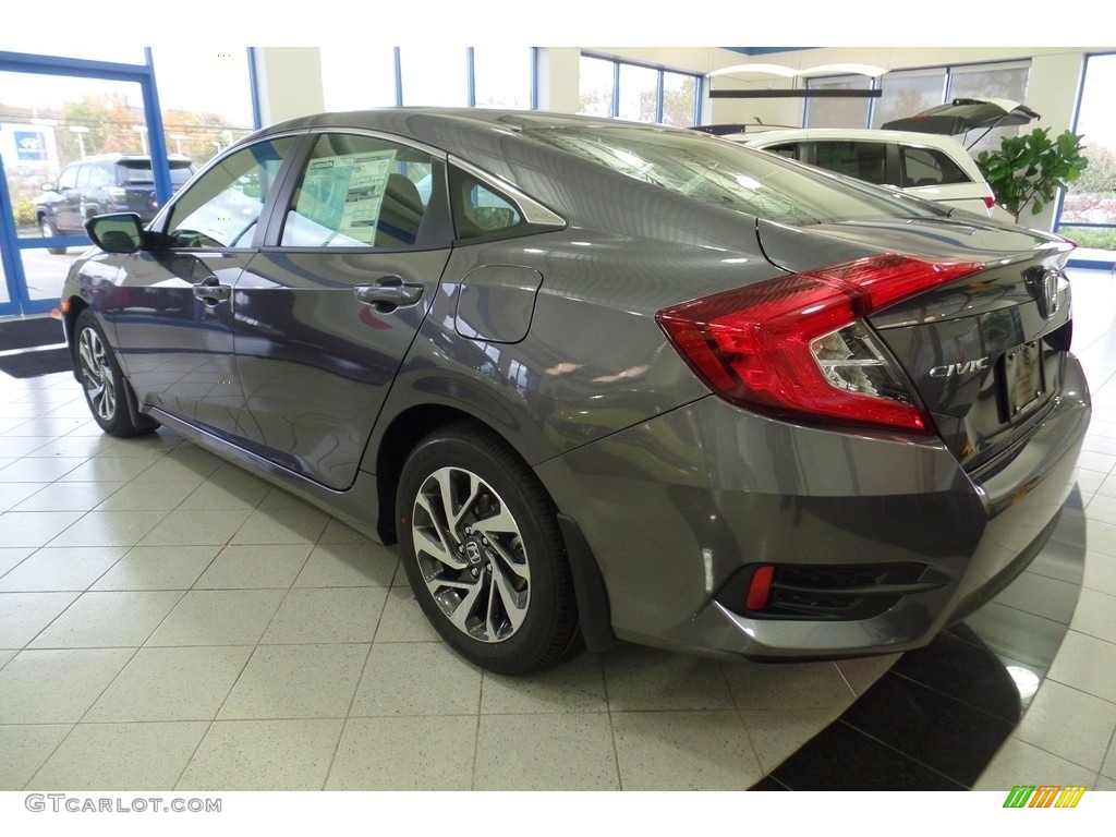 2017 Civic EX Sedan - Modern Steel Metallic / Black photo #2