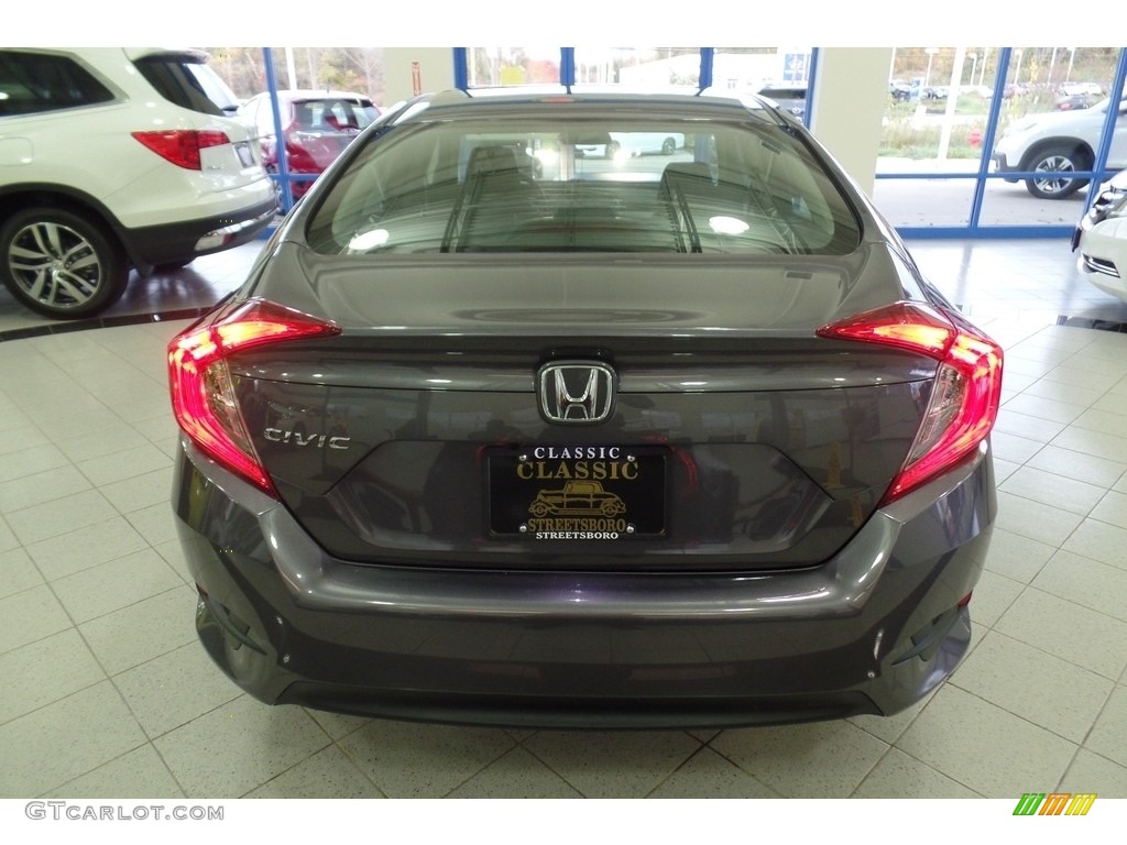 2017 Civic EX Sedan - Modern Steel Metallic / Black photo #4