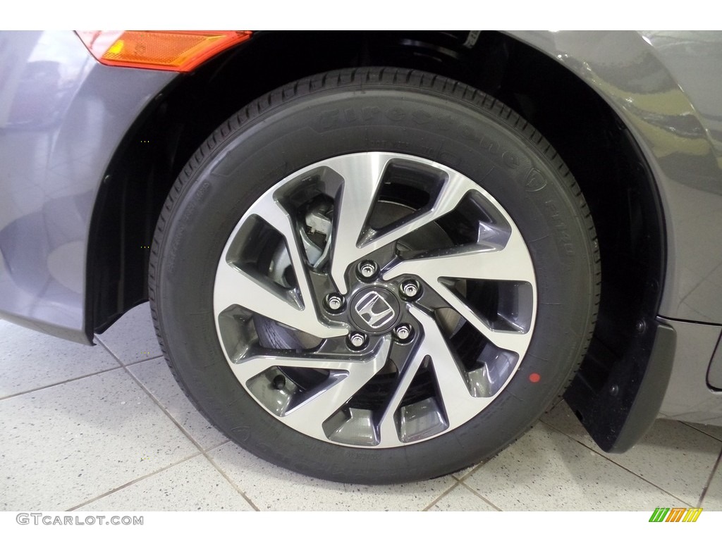 2017 Civic EX Sedan - Modern Steel Metallic / Black photo #14